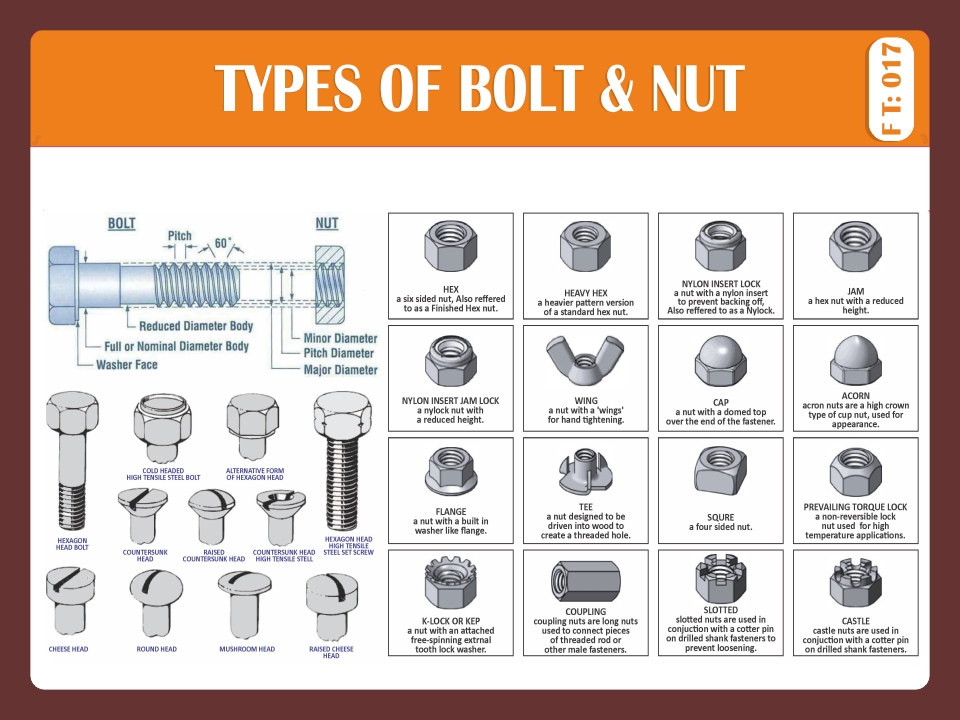 TYPES OF BOLT & NUT