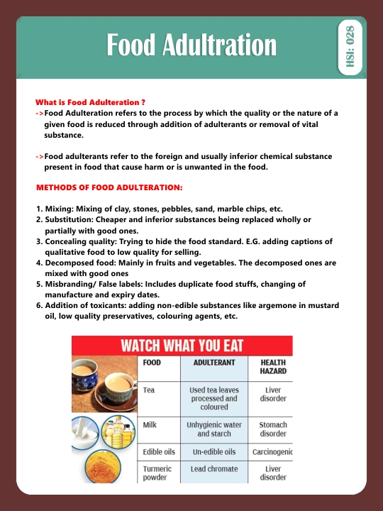 FOOD ADULTRATION