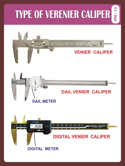 TYPES OF VERENIER CALIPER