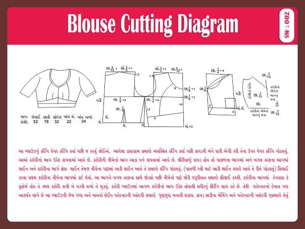 Blouse Cutting Diagram