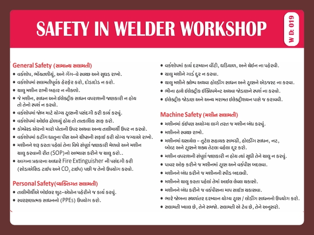 SAFETY IN WELDER WORKSHOP